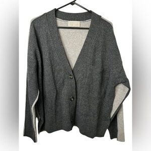 Everlane 2 Tone Gray Boxy Wool Cardigan NWOT